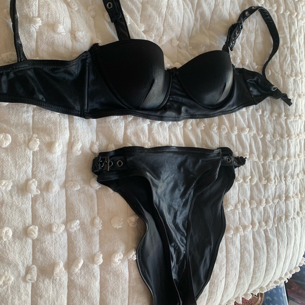 DOLLS KILL Strappy Shiny Bikini